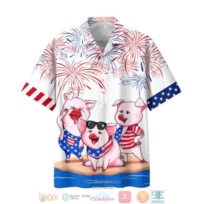 Pig Independence Is Coming Hawaiian Shirt, Shorts - Hot Sale 2025