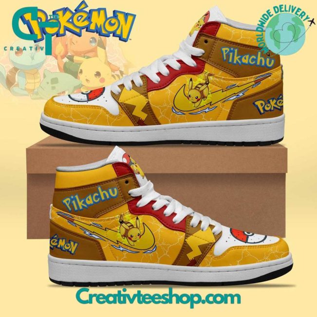 Pikachu Pokemon Air Jordan 1 Sneaker - soulcals.com