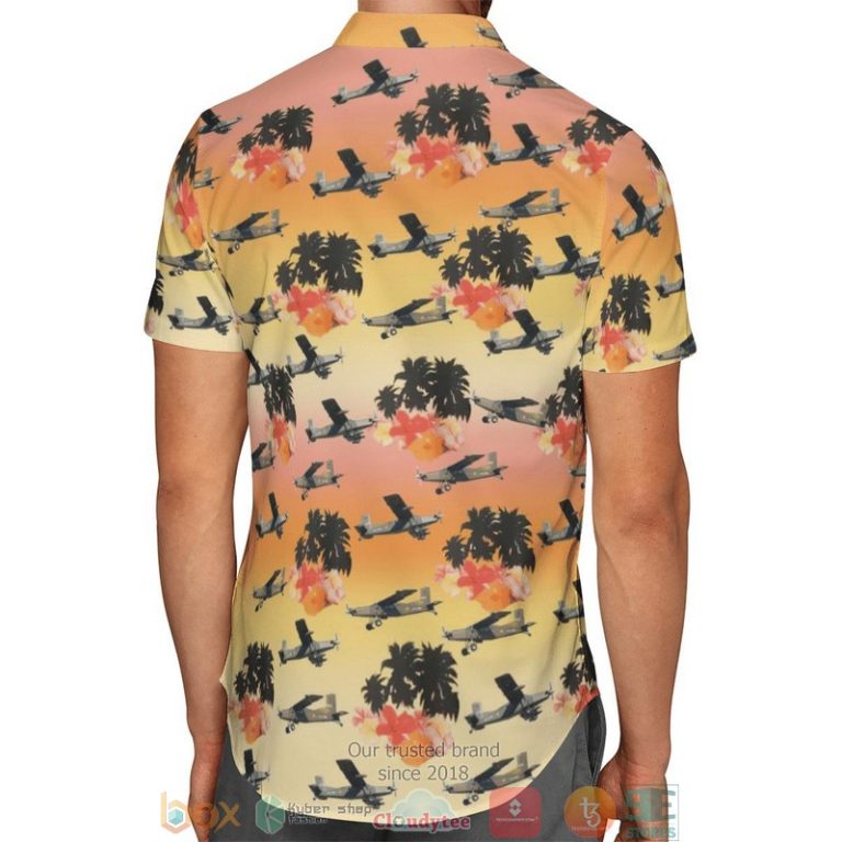 Pilatus Pc-6 French Army Orange Hawaiian Shirt, Short - Hot Sale 2025