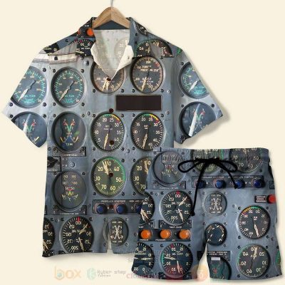 Pilot Custom Name Flight Instruments Panel Hawaiian Shirt, Short - Hot Sale 2025