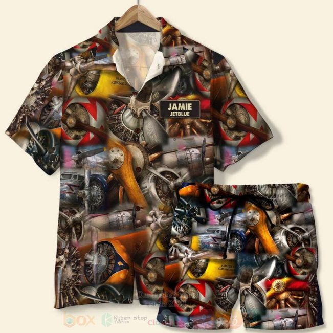Pilot Custom Name Pilot Propeller Hawaiian Shirt, Short - Hot Sale 2025