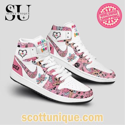 Pink Bichota Nike Air Jordan 1 High Top Sneakers -Soulcals.com