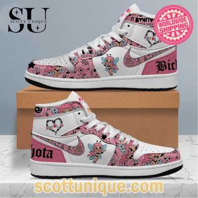Pink Bichota Nike Air Jordan 1 High Top Sneakers -Soulcals.com