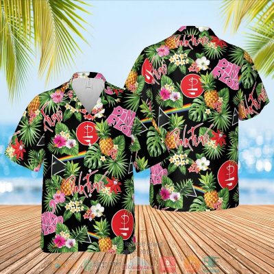 Pink Floyd Band Pineapple Black Green Hawaiian Shirt, Shorts - Hot Sale 2025