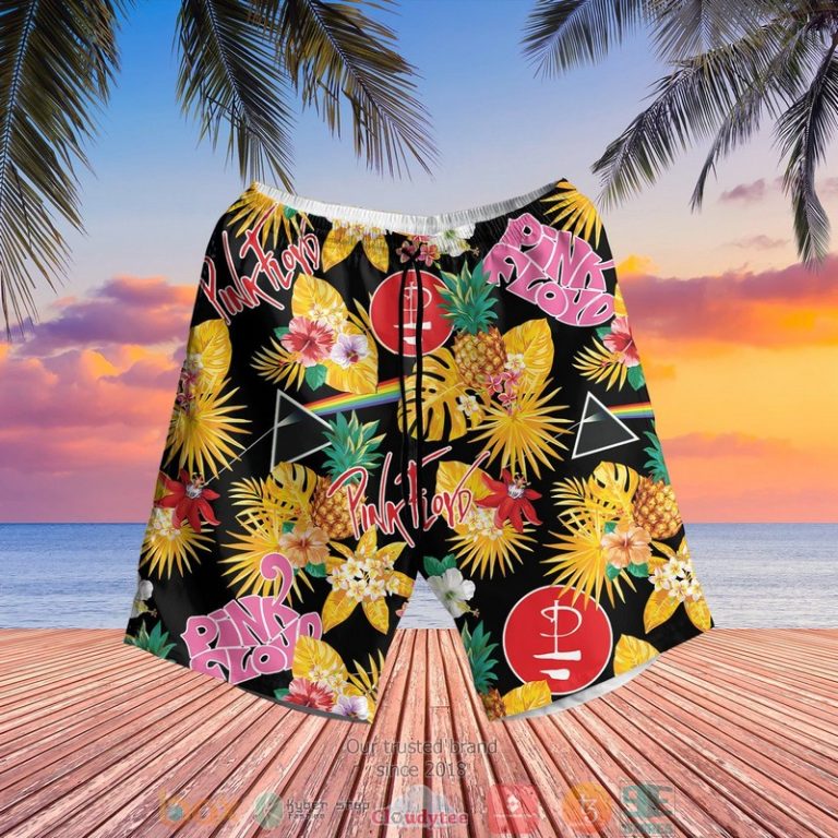 Pink Floyd Band Pineapple Black Yellow Hawaiian Shirt, Shorts - Hot Sale 2025