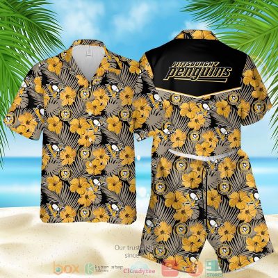 Pittsburgh Penguins Nhl Hibiscus Hawaiian Shirt, Shorts - Hot Sale 2025