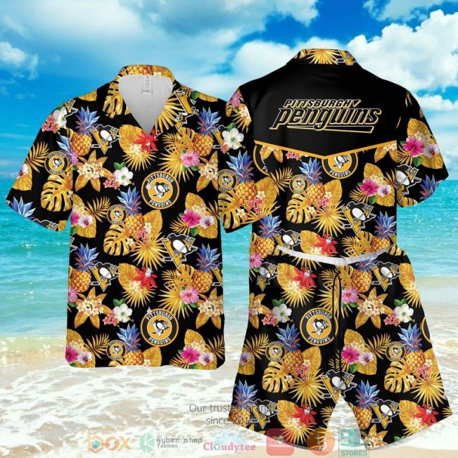 Pittsburgh Penguins Nhl Pineapple Hawaiian Shirt, Shorts - Hot Sale 2025