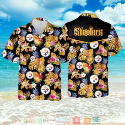 Pittsburgh Steelers Nfl Pinapple Black Yellow Hawaiian Shirt, Shorts - Hot Sale 2025