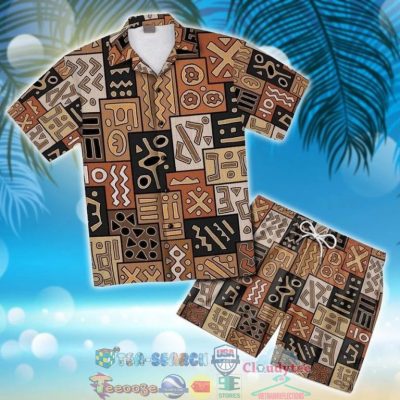 African Pattern Hawaiian Shirt And Shorts - Hot Sale 2025