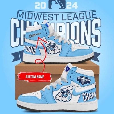 Lake County Captains Midwest League Champions 2024 Air Jordan 1 Sneaker - soulcals.com