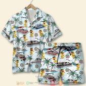 Pontoon Duck Palm Tree Pattern Hawaiian Shirt Short.jpg - demo10
