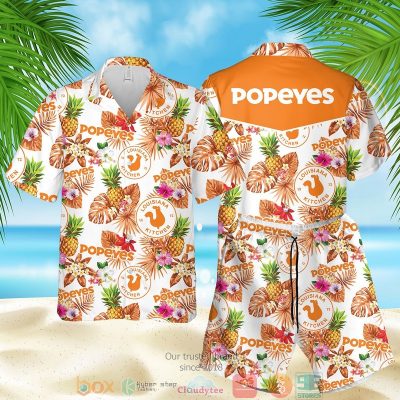 Popeyes Louisiana Kitchen Pineapple Hawaiian Shirt, Shorts - Hot Sale 2025