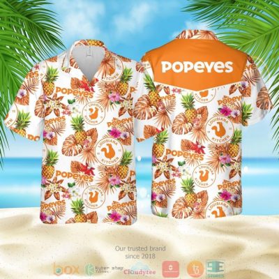 Popeyes Louisiana Kitchen Pineapple Hawaiian Shirt, Shorts - Hot Sale 2025