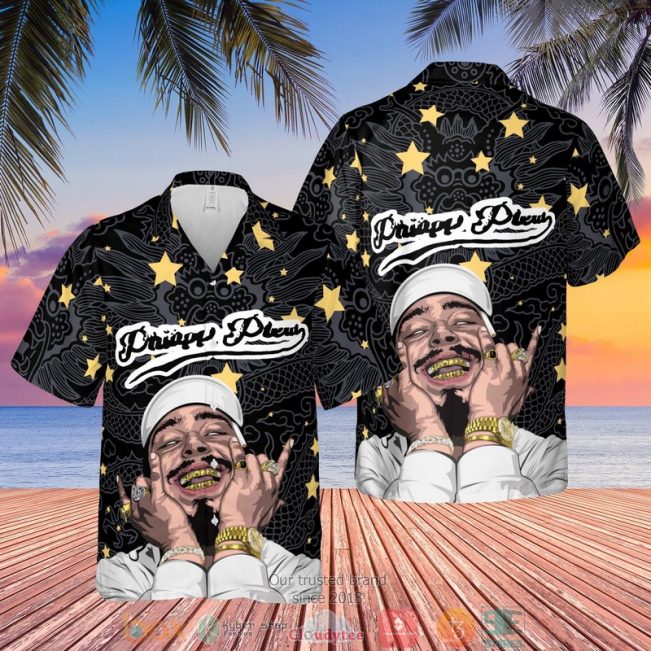 Post Malone Black Hawaiian Shirt, Shorts - Hot Sale 2025