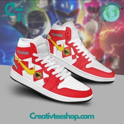 Power Rangers Tyrannosaurus Air Jordan 1 Sneaker - soulcals.com