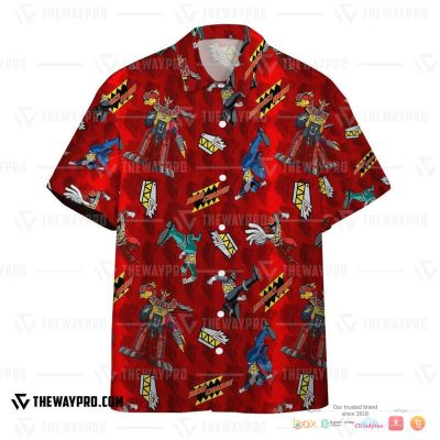 Power Rangers Dino Charge Pattern Hawaiian Shirt, Short - Hot Sale 2025