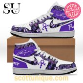 Purple Mandala Prince Signature Air Jordan 1 High Top Sneaker -Soulcals.com