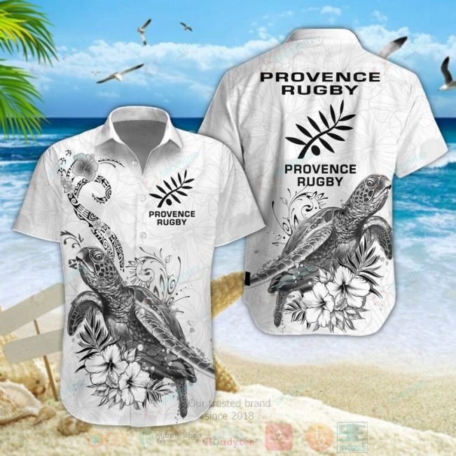 Provence Rugby Turtle Hawaiian Shirt, Short - Hot Sale 2025