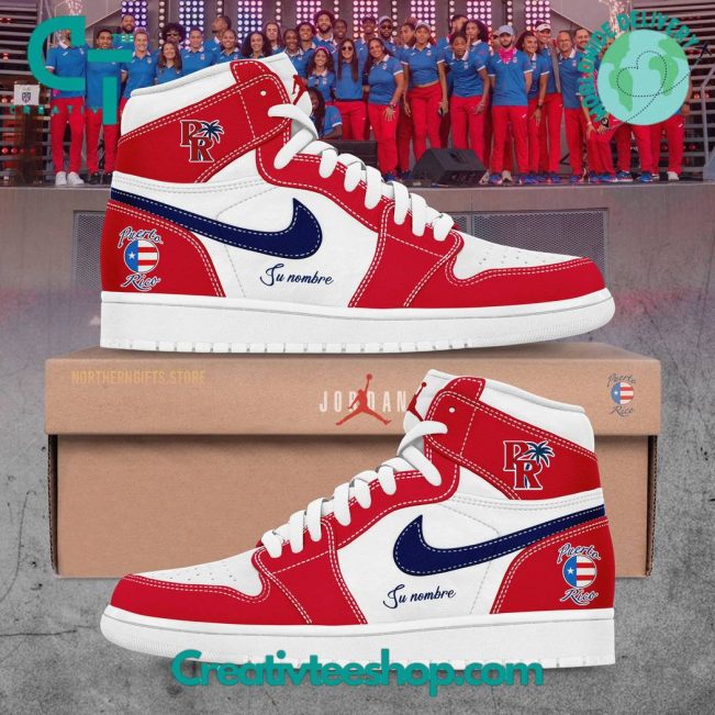 Puerto Rico FIBA Basketball Air Jordan 1 Sneaker - soulcals.com
