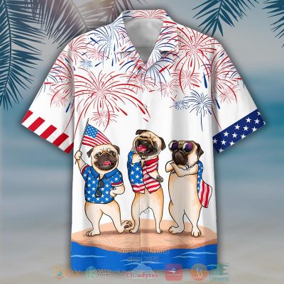 Pug Independence Day Is Coming Hawaiian Shirt, Shorts - Hot Sale 2025