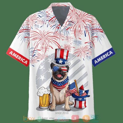 Pug United States Flag Independence Day Is Coming Hawaiian Shirt, Shorts - Hot Sale 2025