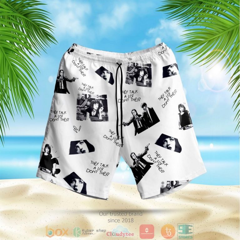 Pulp Fiction They Talk A Lot Don?T They White Hawaiian Shirt, Shorts - Hot Sale 2025