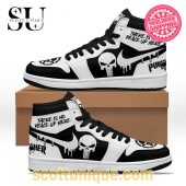 Punisher Skull Nike Melting Air Jordan 1 High Top Sneaker -Soulcals.com