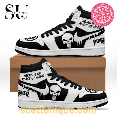 Punisher Skull Nike Melting Air Jordan 1 High Top Sneaker -Soulcals.com