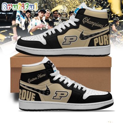 Purdue Boilermakers Men's Basketball 2024 BIG 10 Regular Season Champions Air Jordan 1 Shoes