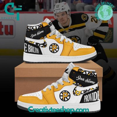 AHL Providence Bruins Air Jordan 1 Sneakers - soulcals.com