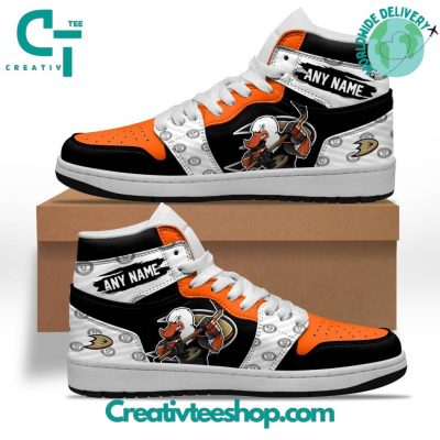NHL Anaheim Ducks Special Team Mascot Design Air Jordan 1 Sneaker - soulcals.com