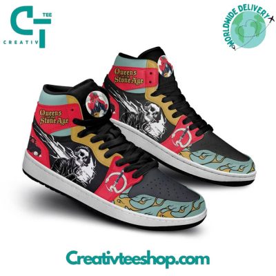 Queens Of The Stone Age High Top Air Jordan 1 Sneaker - soulcals.com