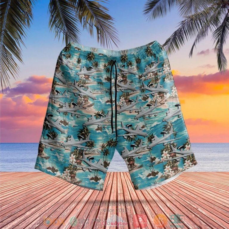 Raf Boeing E-3D Sentry Aew1 Blue Hawaiian Shirt, Short - Hot Sale 2025