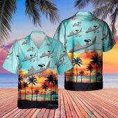 Raf Boeing E 3d Sentry Aew1 Sunset Blue Hawaiian Shirt Short.jpg - demo10