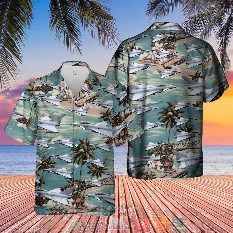 Raf Eurofighter Typhoon Fgr4 Blue Hawaiian Shirt, Short - Hot Sale 2025 Raf Eurofighter Typhoon Fgr4 Blue Hawaiian Shirt, Short - Hot Sale 2025