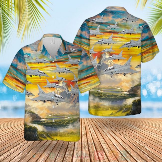 Raf Eurofighter Typhoon T3 Hawaiian Shirt, Short - Hot Sale 2025