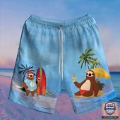 Rbgrsqyc T250522 11xxxsloth Beach Holiday Hawaiian Shirt Beach Short 1.jpg - demo10
