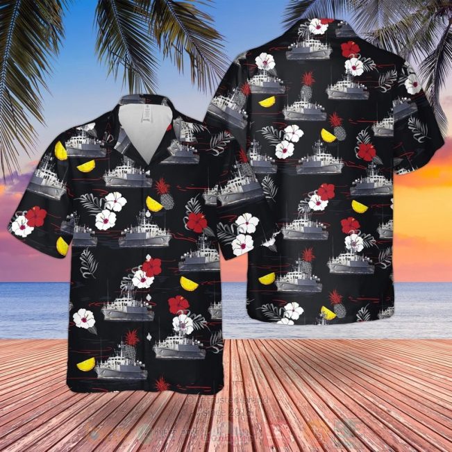 Rn Sandown-Class Minehunter Hawaiian Shirt, Short - Hot Sale 2025