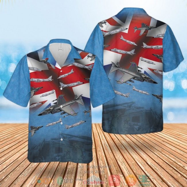 Rn Sea Harrier Frs.1-Fa 2 Combat Aircraft Hawaiian Shirt, Short - Hot Sale 2025