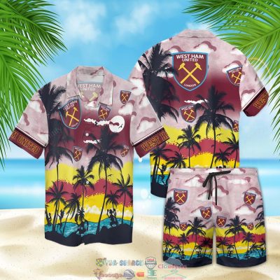 West Ham United Fc Palm Tree Hawaiian Shirt Beach Shorts - Hot Sale 2025