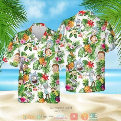 Rick And Morty Pineapple Hawaiian Shirt, Shorts - Hot Sale 2025