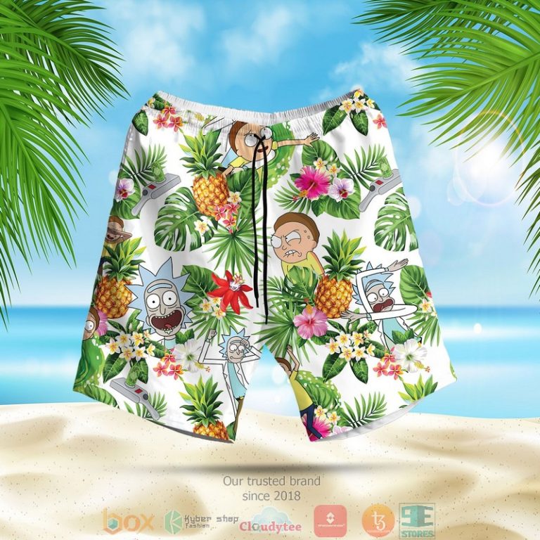 Rick And Morty Pineapple Hawaiian Shirt, Shorts - Hot Sale 2025 Rick And Morty Pineapple Hawaiian Shirt, Shorts - Hot Sale 2025