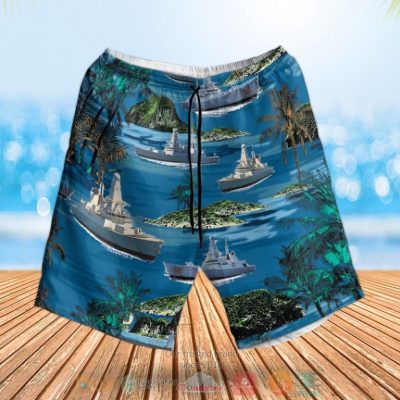 Royal Navy Daring Class Type 45 Destroyer Blue Hawaiian Shirt, Shorts - Hot Sale 2025