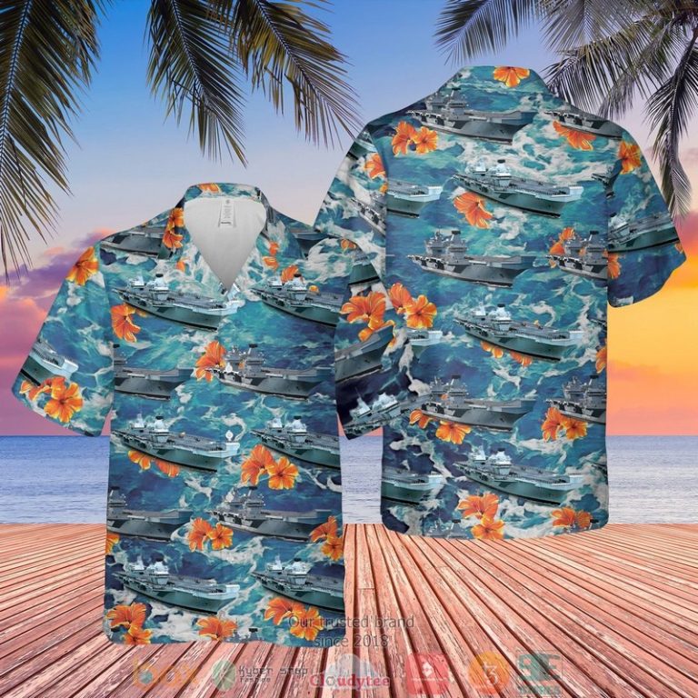 Royal Navy Hms Prince Of Wales R09 Hawaiian Shirt, Short - Hot Sale 2025 Royal Navy Hms Prince Of Wales R09 Hawaiian Shirt, Short - Hot Sale 2025