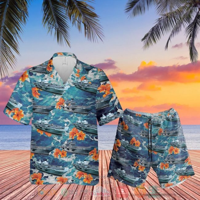 Royal Navy Hms Prince Of Wales R09 Hawaiian Shirt, Shorts - Hot Sale 2025