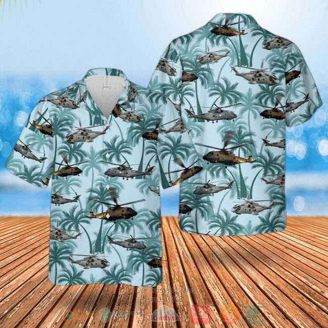 Royal Navy Merlin Hm Mk2 Green Hawaiian Shirt, Shorts - Hot Sale 2025