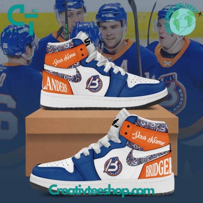 AHL Bridgeport Islanders Air Jordan 1 Sneakers - soulcals.com