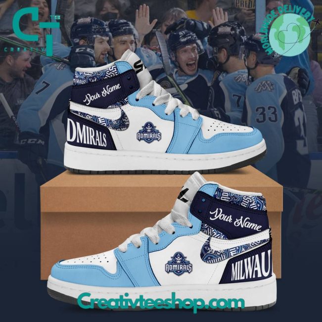 AHL Milwaukee Admirals Air Jordan 1 Sneakers - soulcals.com