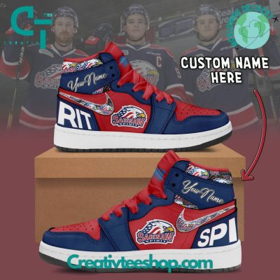 OHL Saginaw Spirit Air Jordan 1 Sneakers - soulcals.com
