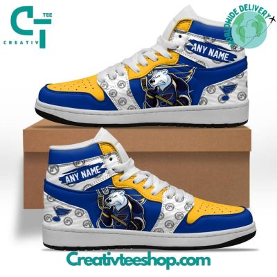 NHL St Louis Blues Special Team Mascot Design Air Jordan 1 Sneaker - soulcals.com
